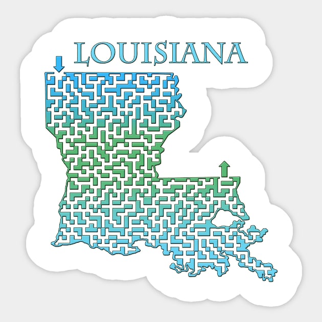 State of Louisiana Colorful Maze Sticker by gorff